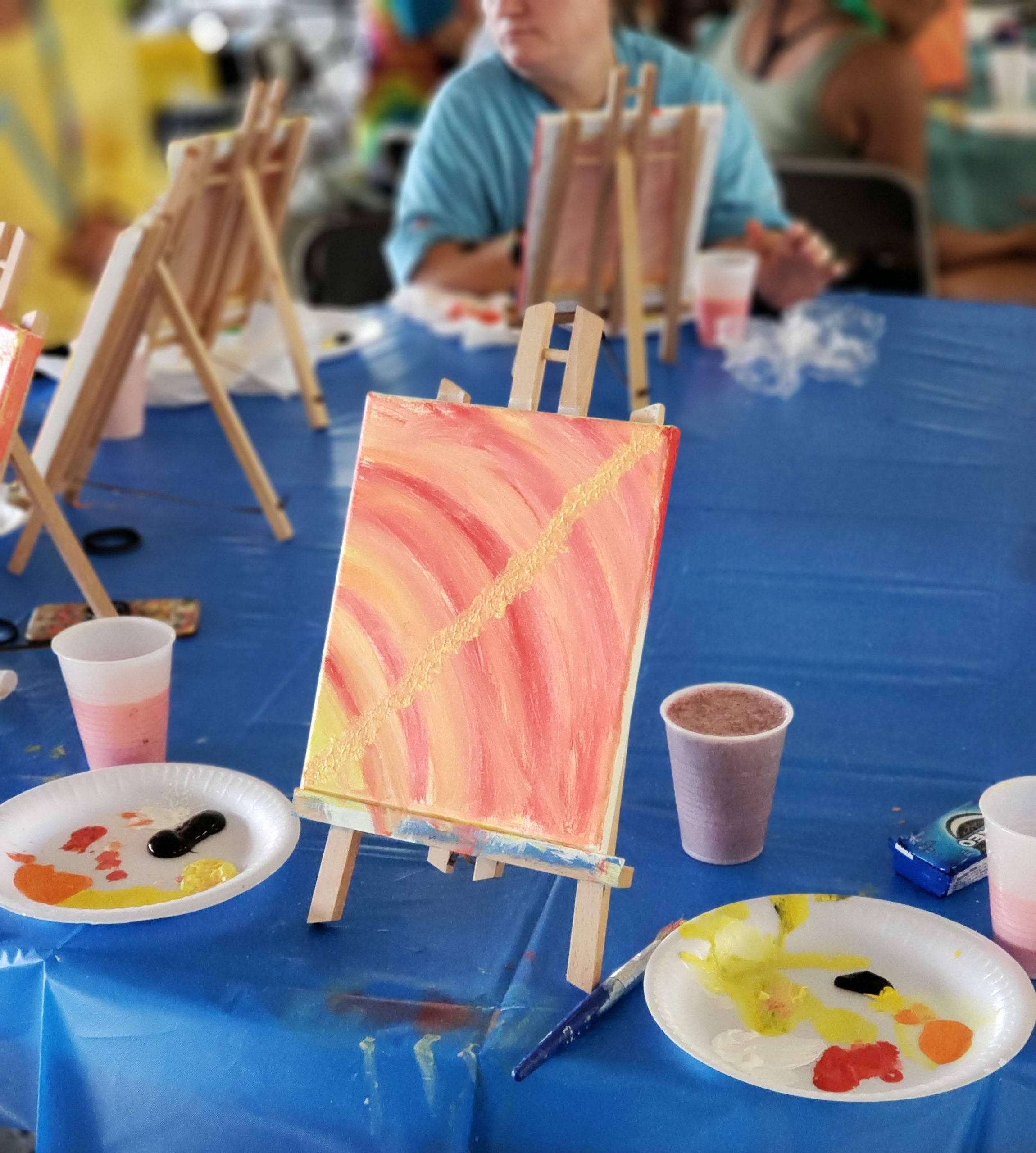 Camp Tequesta 2018 — canoe race on the lake